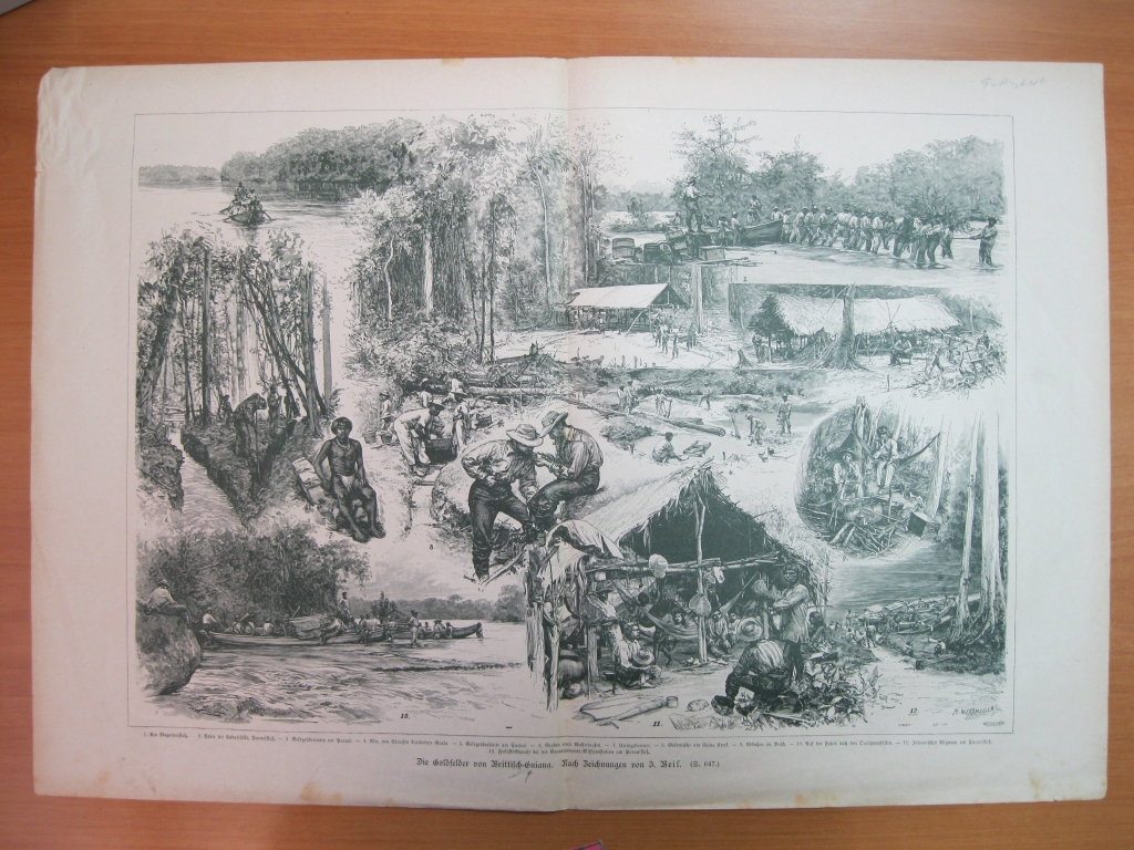 Escenas de trabajos rurales en la  Guayana (América del sur), 1895
